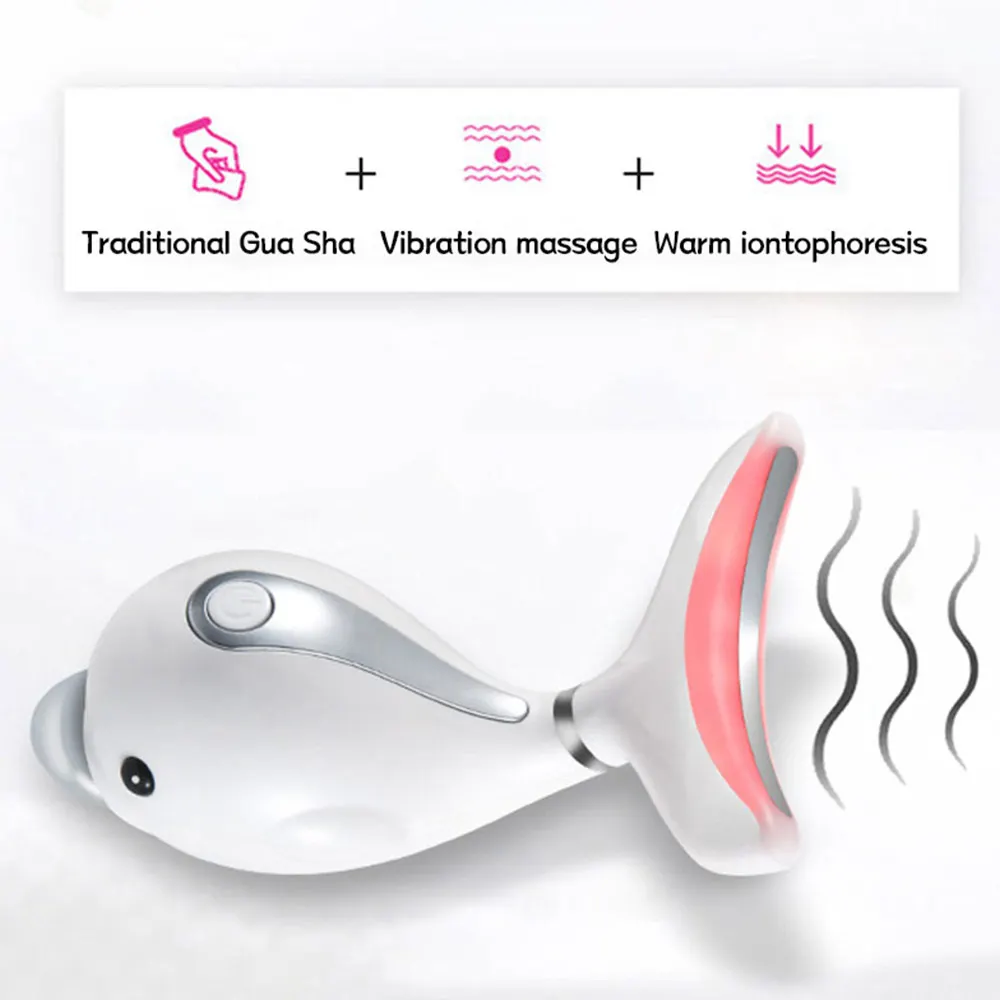 LED Facial Neck Massager PhotonTherapy Heating Neck Wrinkle Removal Machine Reduce Double Chin Skin Lift Tighteng