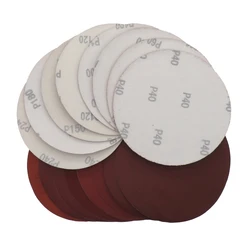 10PCS 5 Inch 125MM Aluminum Oxide Dry Sandpaper Sanding Discs  Hook Loop 60 to 2000 Grits For Stone, Furniture Wood Polishing