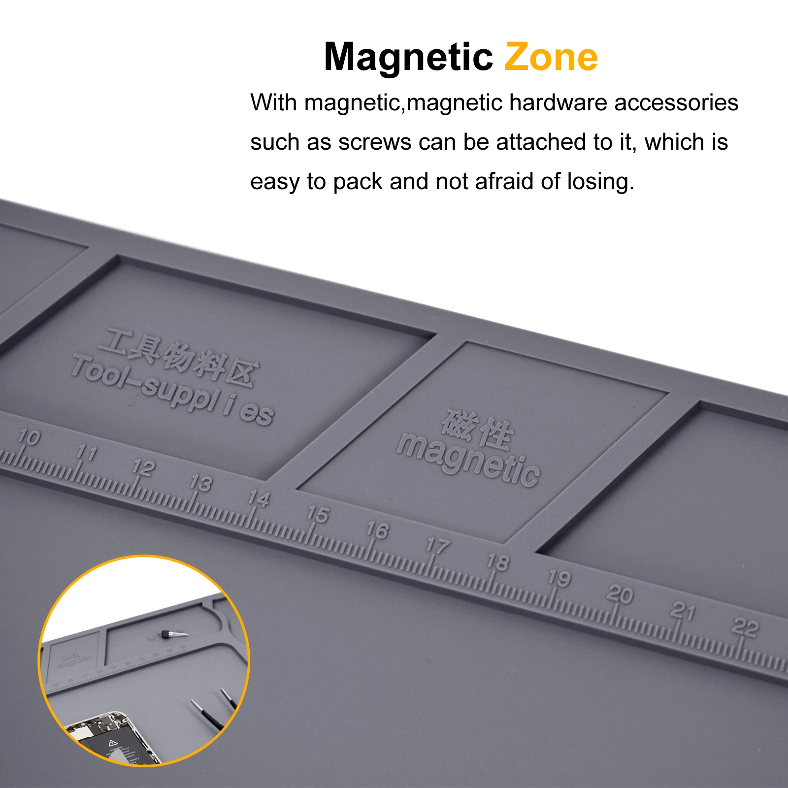 Imagem -04 - Newacalox-silicone Repair Mat Solda Magnética Isolamento Térmico Reparação Eletrônica para Celular Laptop Almofada Resistente ao Calor