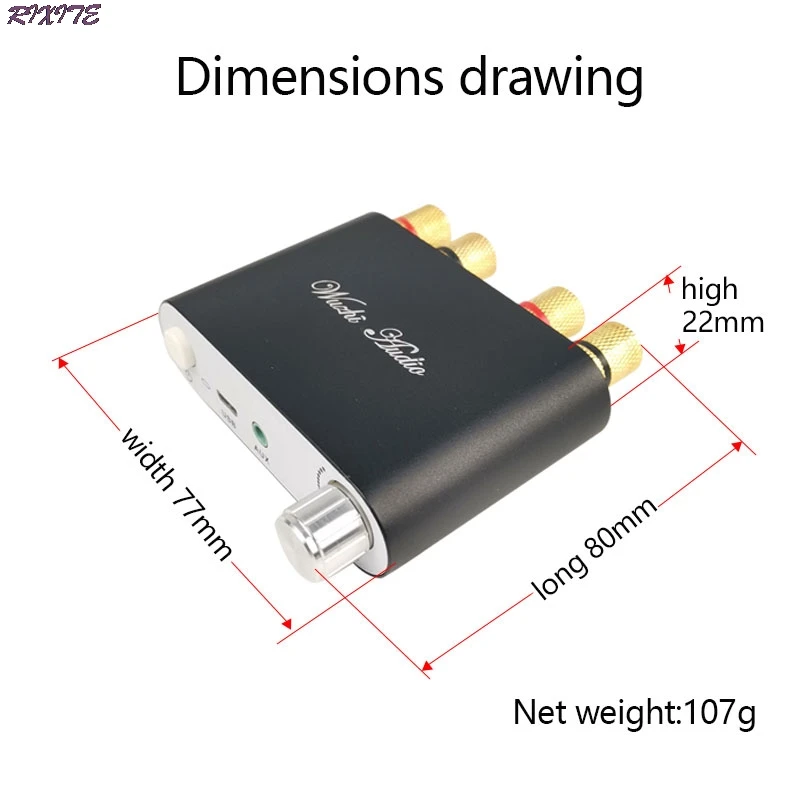 Bluetooth 5,0 Wireless Stereo Audio Power Verstärker Bord TPA3116 50WX2 Auto AMP Amplificador Heimkino 502D