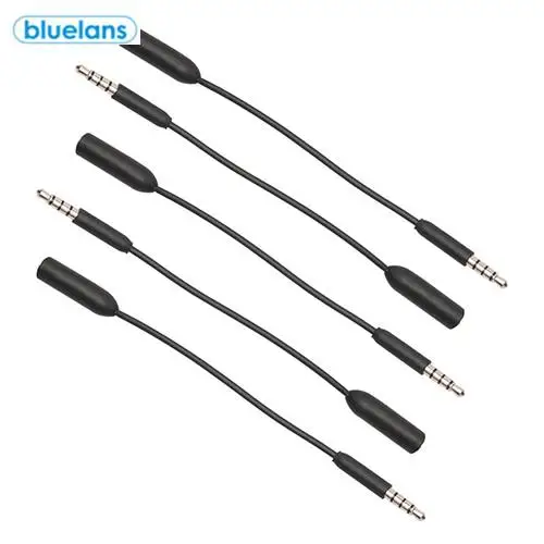 Jack Plug Slim 3.5mm Audio Jack Male to Female Headphone Extender Cable for Phone Tablets Black Audio Aux Cable