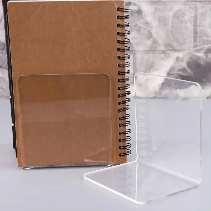 Imagem -05 - Transparente Acrílico para Livros Peças Organizador de Mesa em Forma de l Suporte para Livros Acessórios de Escritório Escola e Papelaria