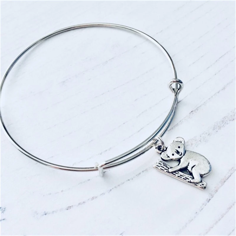 Koala Bracelet, Koala Charm Bangle, Koala Jewelry Gift Ideas, Koala Birthday Gift, Animal Jewelry, Animal Bracelets, Koala Lover