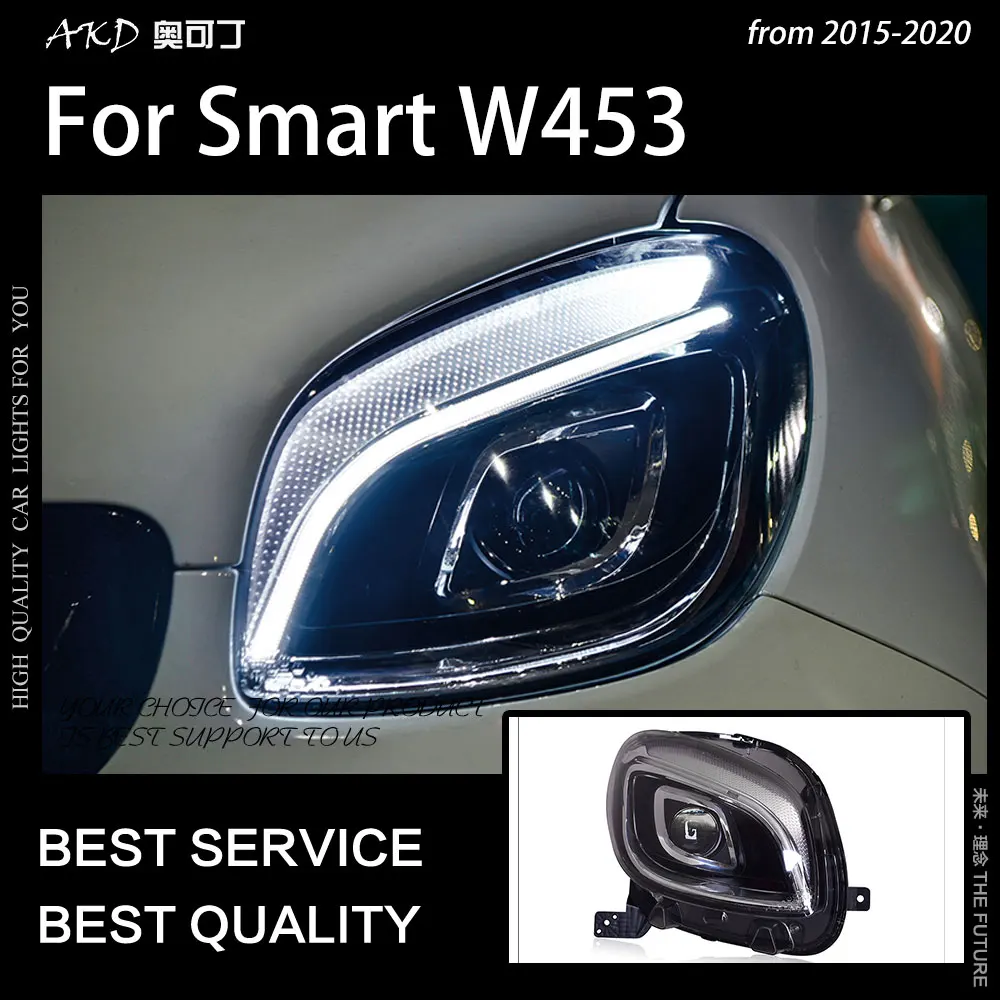 

AKD Car Styling Head Lamp for Smart Headlights 2015-2020 Smart W453 LED Headlight LED DRL Hid Bi Xenon Auto Accessories