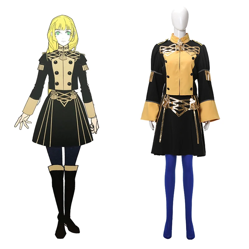 

CostumeBuy Game Fire Emblem Three Houses Ingrid Cosplay Costume Women Halloween Dress Fancy Full Set Costume Custom Made