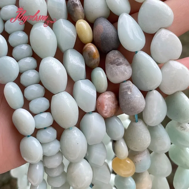 

Geometry Green Multicolor Amazonite Natural Stone Beads 15 inches for DIY Accessories Charms Necklace Bracelet Jewelry Making