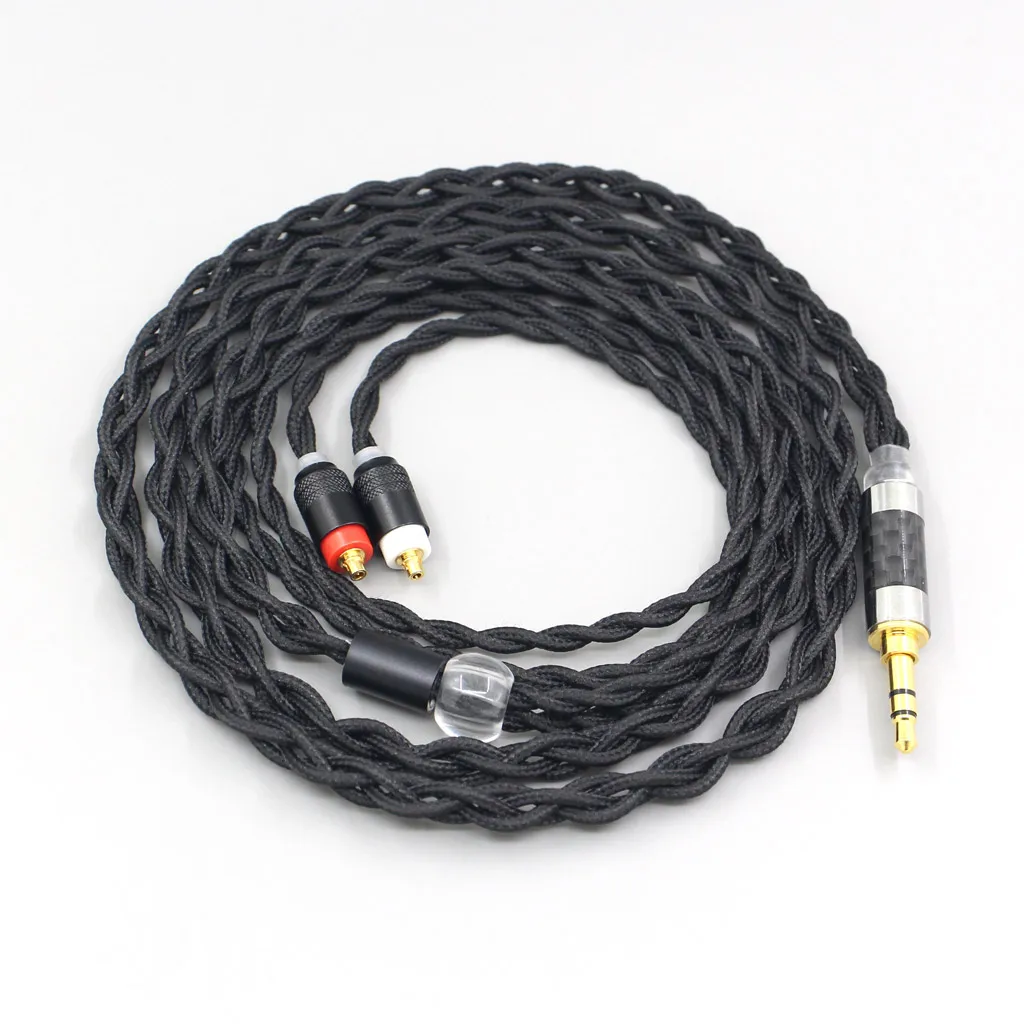 LN007451 Pure 99% Silver Inside Headphone Nylon Cable For Sony IER-M7 IER-M9 IER-Z1R Earphone Headset