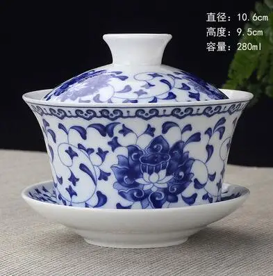 Chinese handgeschilderde Kungfu theeservies, terrine Dehua, wit porselein, Gaiwan, pannenset voor op reis, snelle kop, hoge kwaliteit