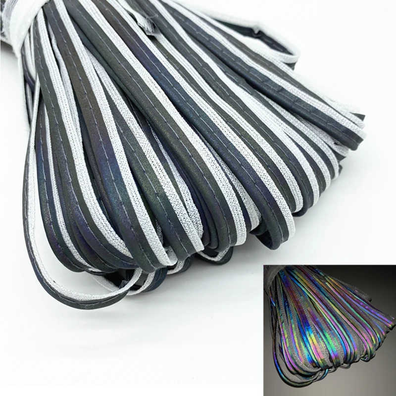 5 yards 9mm Reflective ribbon Edge Sewing Ribbon Cord Rope for Sheets Sofa Curtains Hats Clothes Various Fabric DIY #RoLi