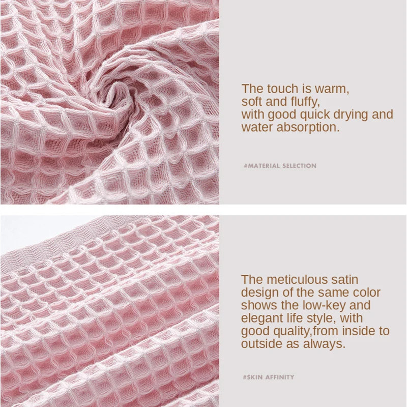 High Quality 100% Cotton Waffle Bath Towels For Adult Soft Absorbent Towel Household Bathroom Towel Sets 70x140/30x70cm