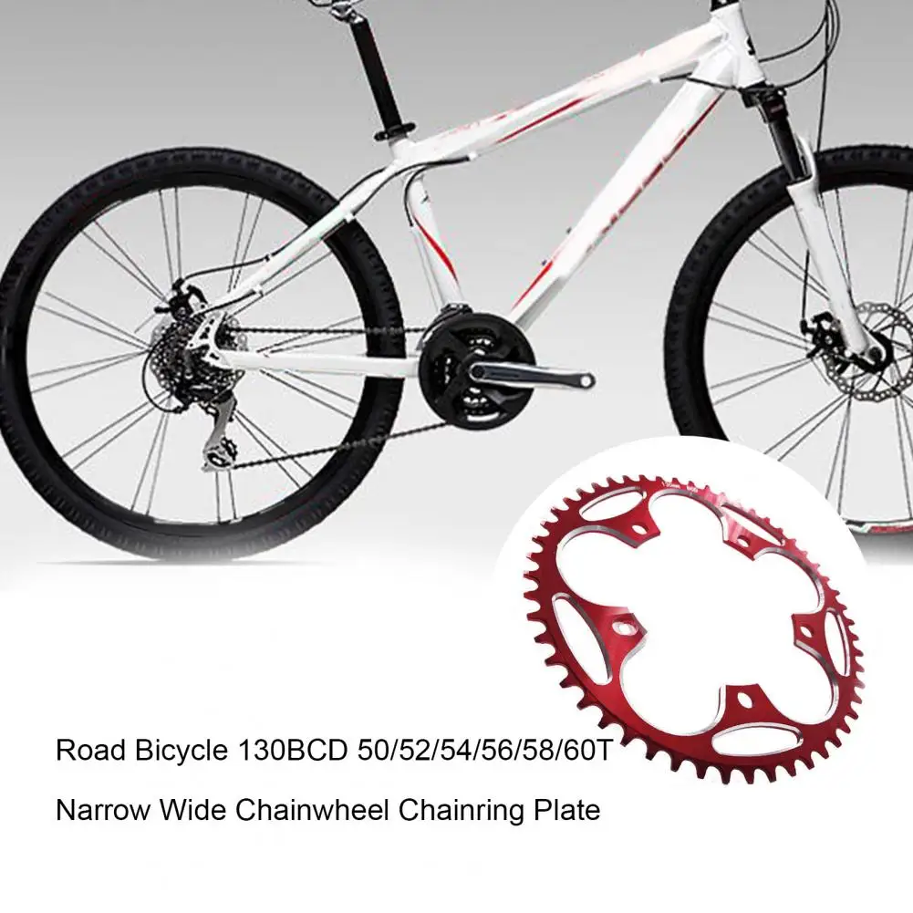 Road Bicycles 130BCD Chainwheel 50T/52T/54T/56T/ 58T/60T Crown Bicycle Chainring Narrow Wide Chainwheel Chainring Plate