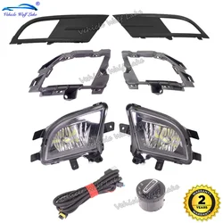 For VW Jetta 6 A6 MK6 2015 2016 2017 2018 Car-Styling Front Bumper LED Fog Light Lamp / Wire /Grille Cover / Switch