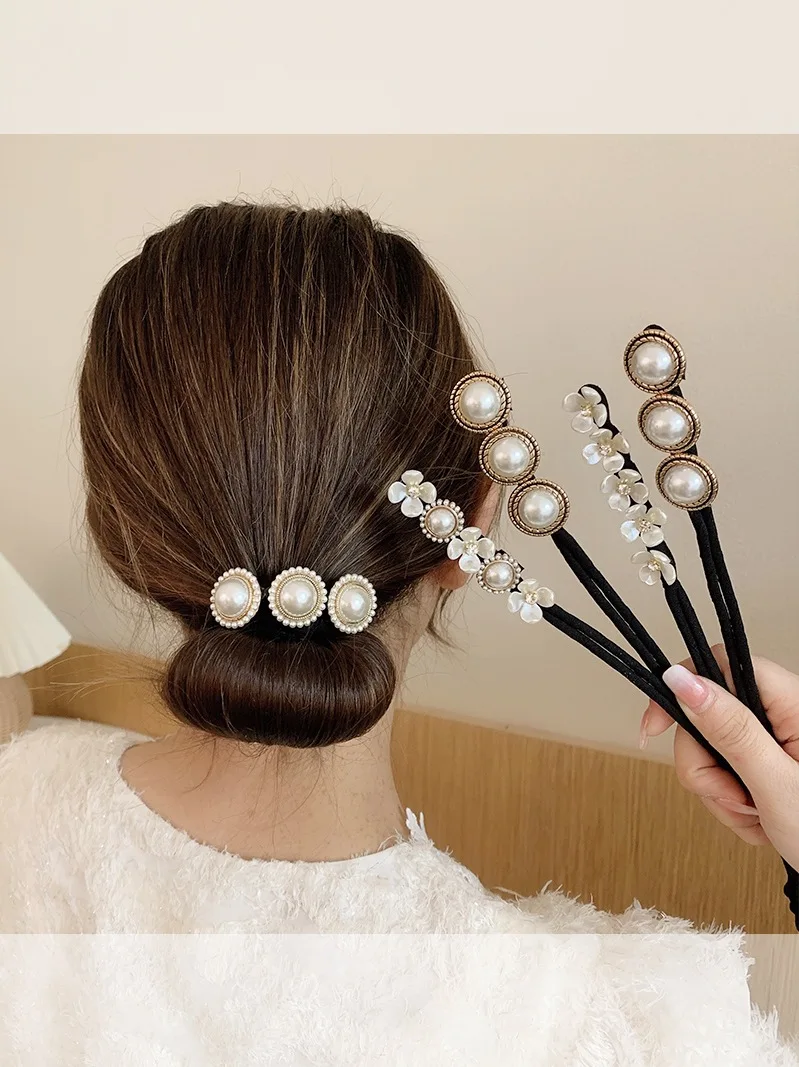 New Hairpin Vintage Shell Pearl Hair Clips Hairstyle Hair Stick Women Elegant Hair Accessories Fashion Curling Tools Hair Cliaws