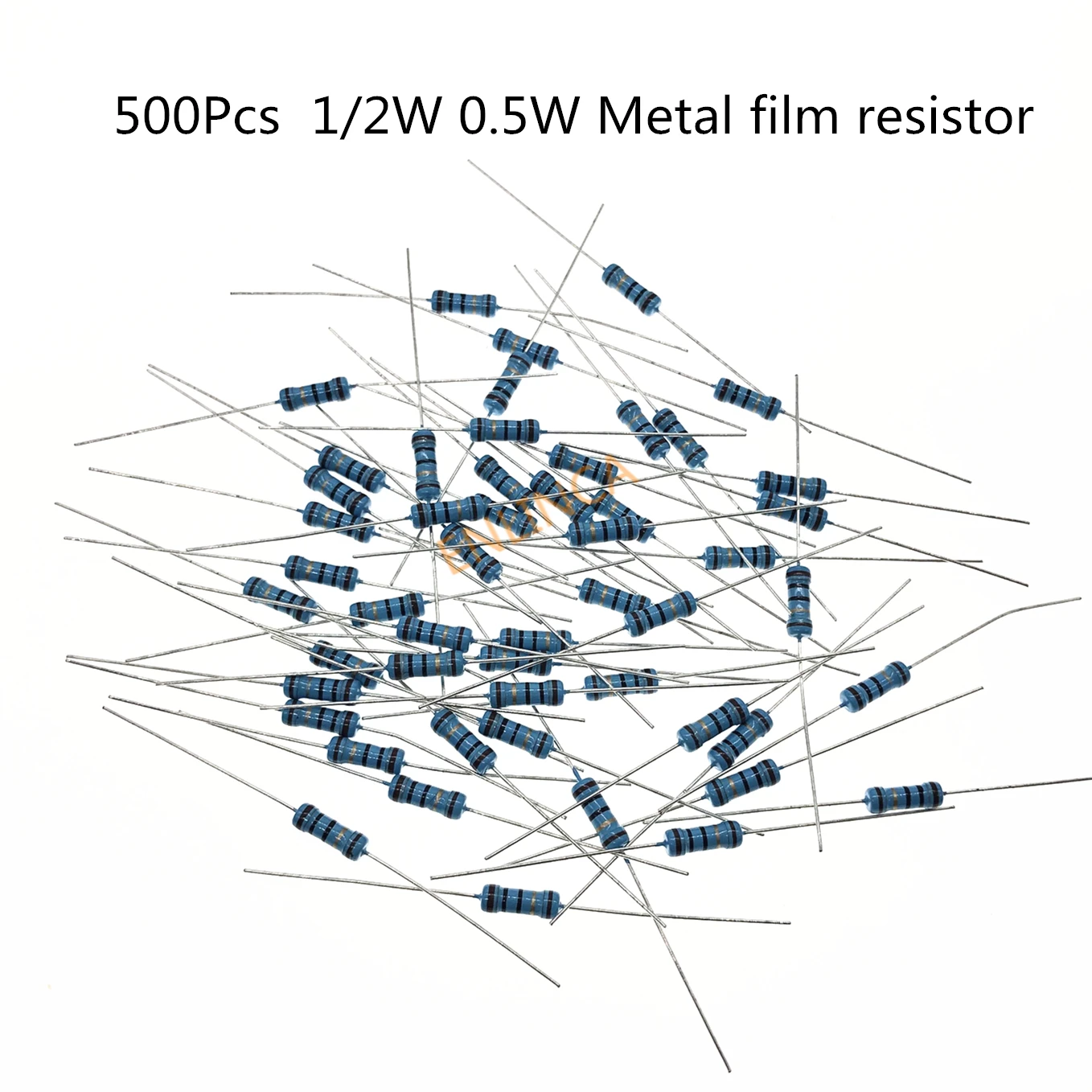 

500pcs 1/2W 0.5W Metal film resistor 0.5 w 0.1R-2.2M ohm resistors 1K 10K 100K 1% 120R 150R 180R 200R 220R Full value available