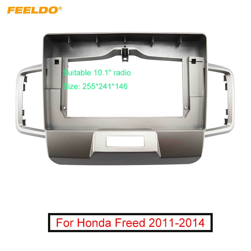 

FEELDO Car Audio 10.1" Big Screen DVD Fascia Frame Adapter For Honda Freed 11-14 2Din Dash Installation Panel Frame Kit