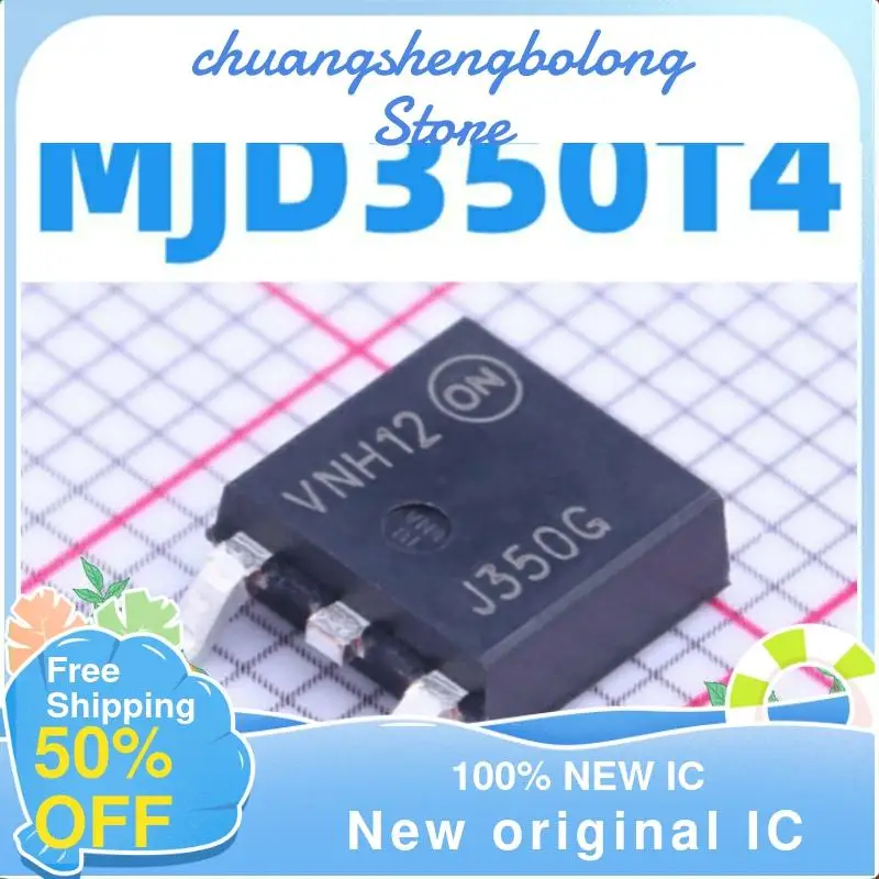 

20PCS MJD350T4 TO-252 MJD350 J350G 300V 500mA New original IC