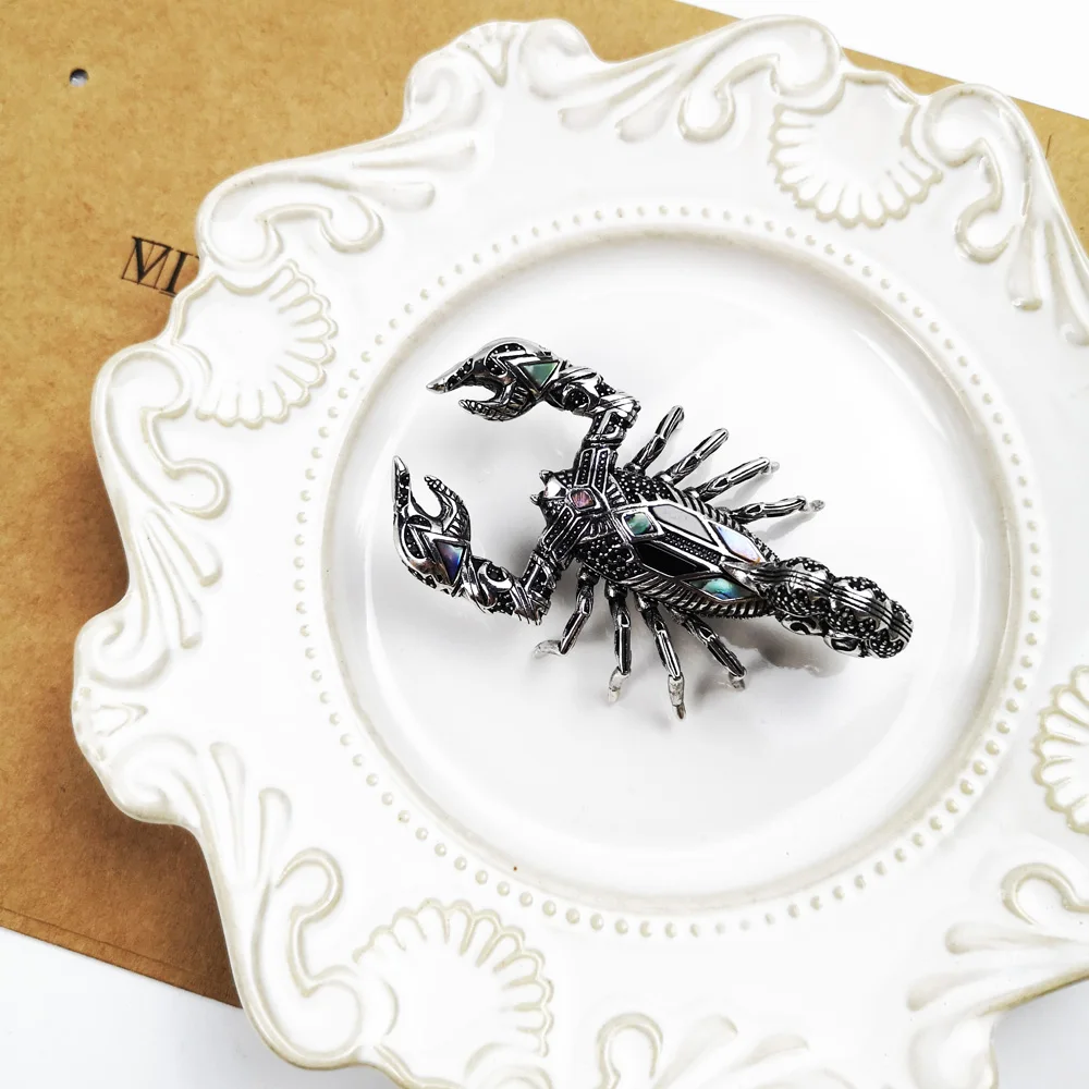 قلادة العقرب 925 فضة صالح قلادة 2021 جديد غرامة مجوهرات أوروبا بيجو المتمردين الشارع هدية قوية للرجال والنساء #4