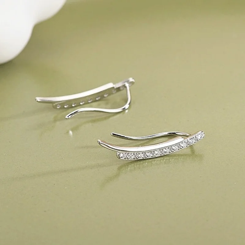 CAOSHI Fashionable Design Earrings for Women All Match Trend Accessories with Shiny Tiny Zirconia Chic Delicate Female Jewelry