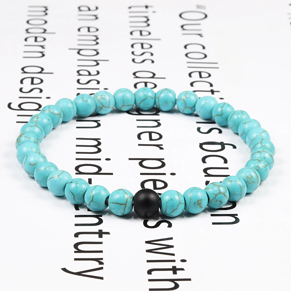Natural Green Malachite Stone Lava Bracelets Women Men Strand Charm Buddha Beads Bracelet Yoga Prayer Handmade Jewelry Gift