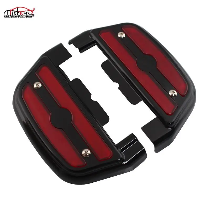 Motorcycle Passenger Footrest LED Light  Footrest Covers Accessories For Harley 84-Up Softail Touring Road King Trike Models