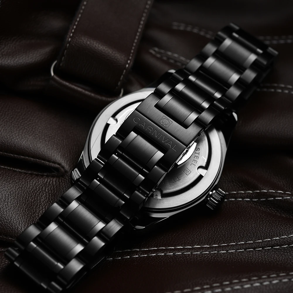 Reloj Hombre العلامة التجارية الفاخرة كرنفال الساعات العسكرية للرجل مقاوم للماء التقويم حركة الكوارتز اليابانية مضيئة Montre أوم