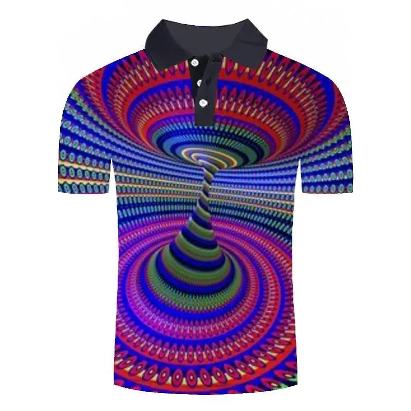 2019 New polo shirt men Fashion Men's Clothing Colorful water drops 3D Printing Shirt Man Summer Tops&tees Short Sleeve polo