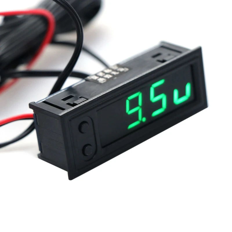 DIY Multifunktions Uhr Auto Temperatur Batterie Spannung Monitor Voltmeter DC 12V