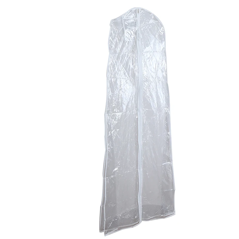 1PC Waterproof PVC Transparent Solid For Wedding Dress Dust Cover Clothing Garment Bags Gown Storage Bag 160*70*30cm