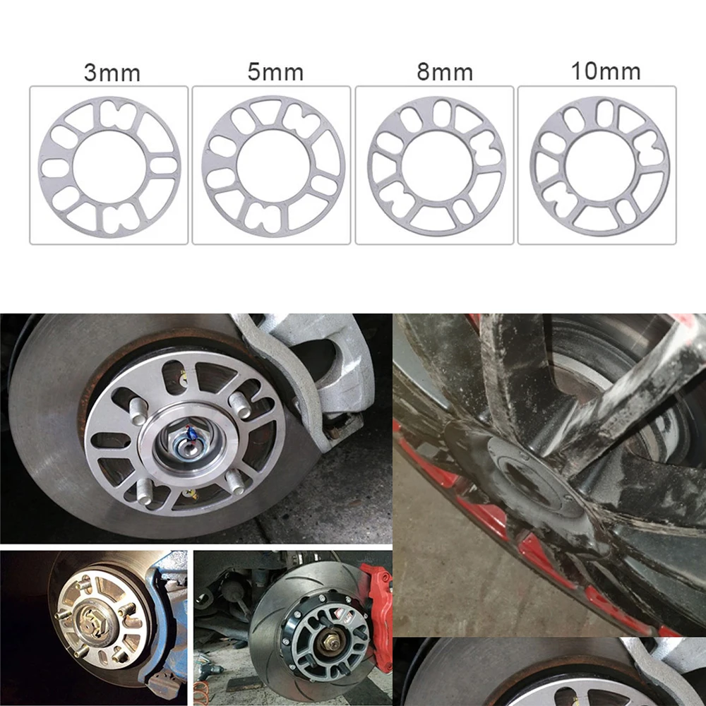 NEW 3-10mm Auto Car Wheel Tire Wheel hub Spacers Adaptor Shims Plate Universal FIT 4x100 4x114.3 5x100 5x108 5x114.3 5x120