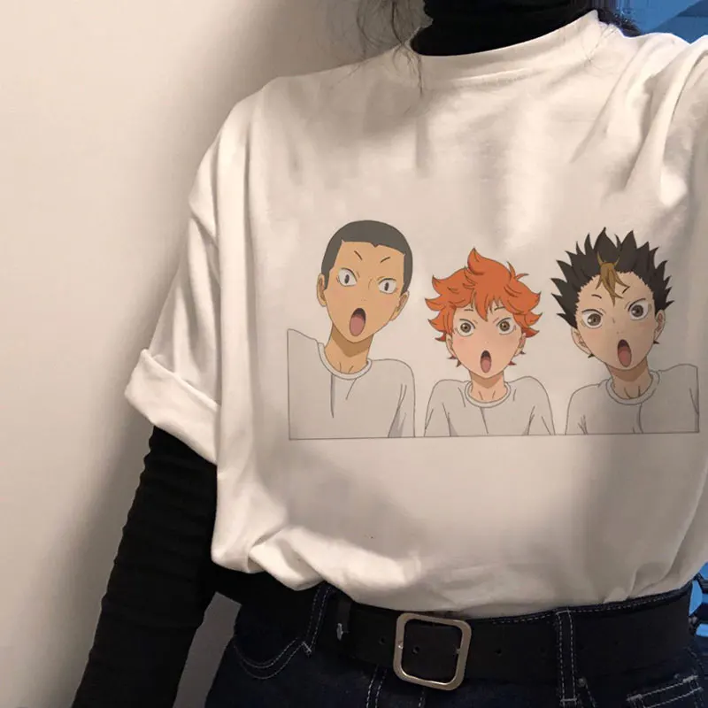 تي شيرت انمي ياباني ويا ويا Haikyuu تي شيرت نسائي صيفي تي شيرت كورو كارتوني تي شيرت كاراسونو Kawaii Fly عالي الجودة تي شيرت نسائي #4