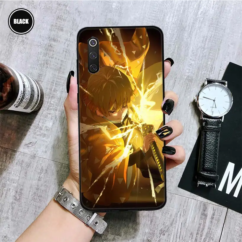 Demon Slayer Agatsuma Zenitsu Silicone Case Coque For Xiaomi Redmi Note 10 Pro 10S 9S 9 8T 8 8A 9A 9C 7 7A 6 6A 5 S2 Phone Shell