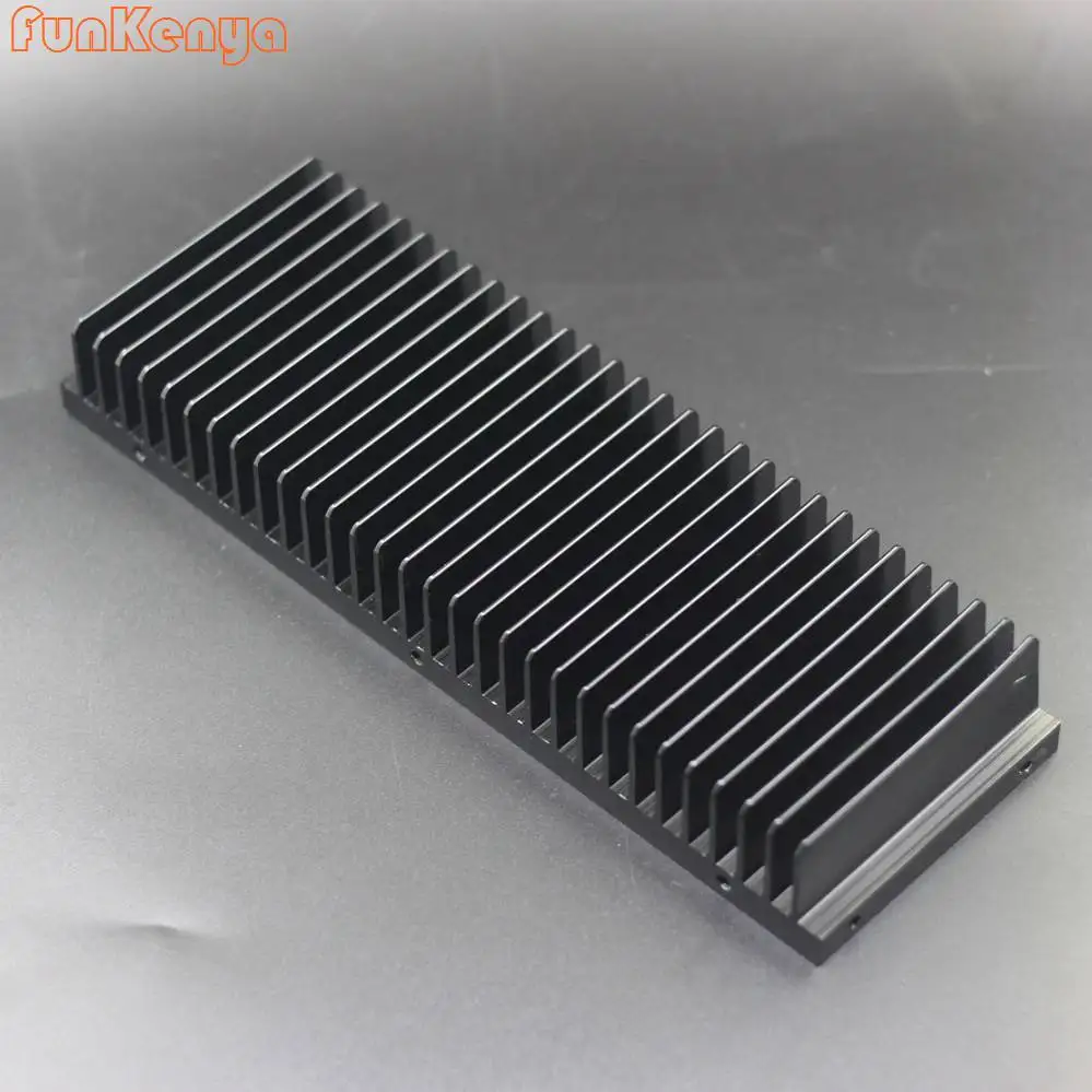 Anodized Aluminum Radiator 250x82x33mm DIY Aluminum Chassis Heat Sink 250mm Anodizing Black Heatsink