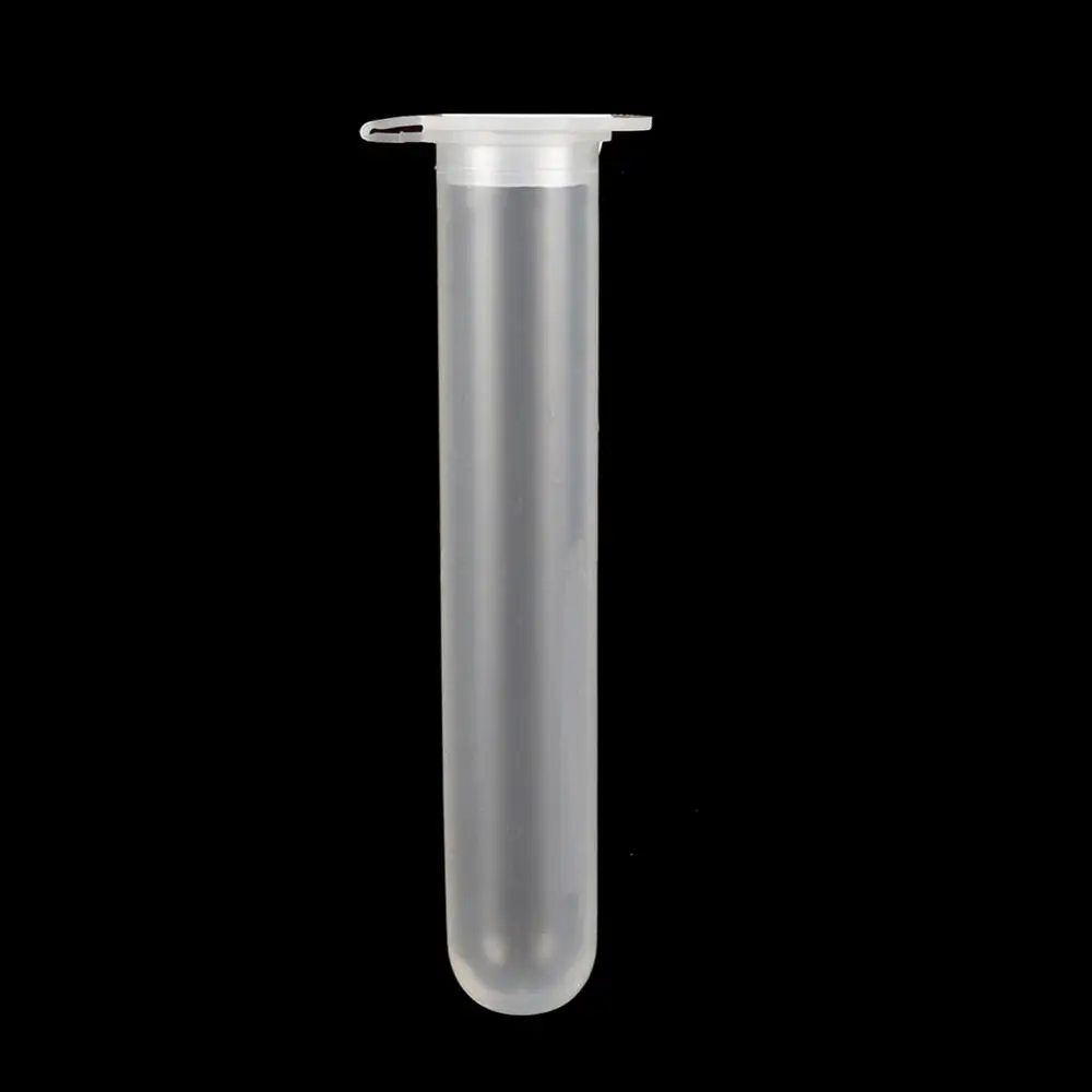 Tubo de ensayo de centrífuga de 15ML, contenedor de Vial de plástico transparente, tapa a presión, tubo de centrífuga de fondo redondo, suministro