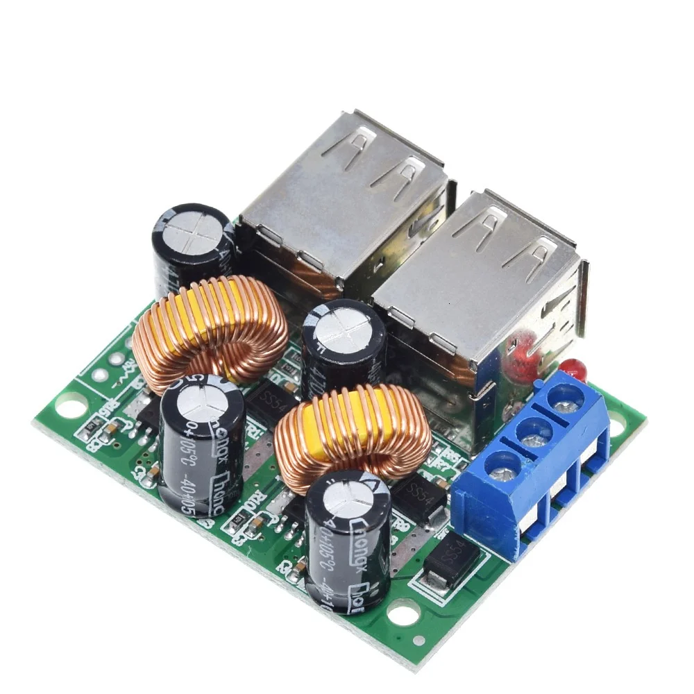 4 Four USB Port A5268 Step Down Power Supply Converter Board Module DC 12V 24V 40V to 5V 5A For MP3/MP4 Phone Car Equipment