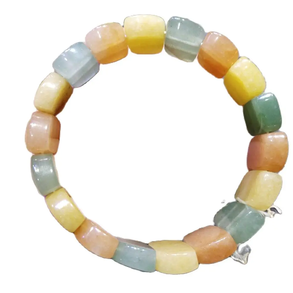 

Natural Crystal Dongling Jade Jade Slice Bracelet Elastic String