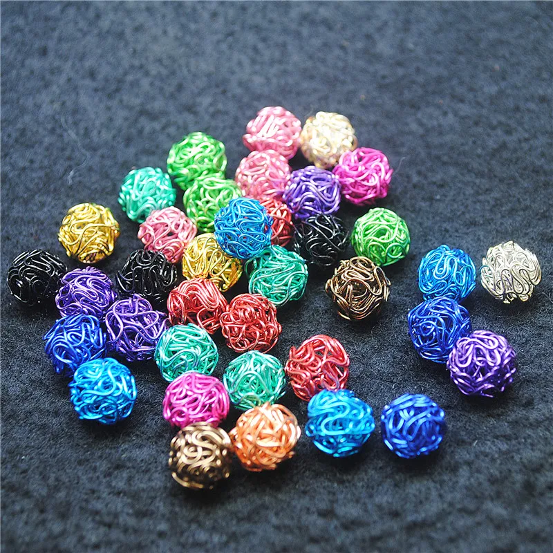 25PCS Loose DIY Metal Beads All Handmade Ball For Women'S Bracelets Making Finding Size 10MM Faster Shippings