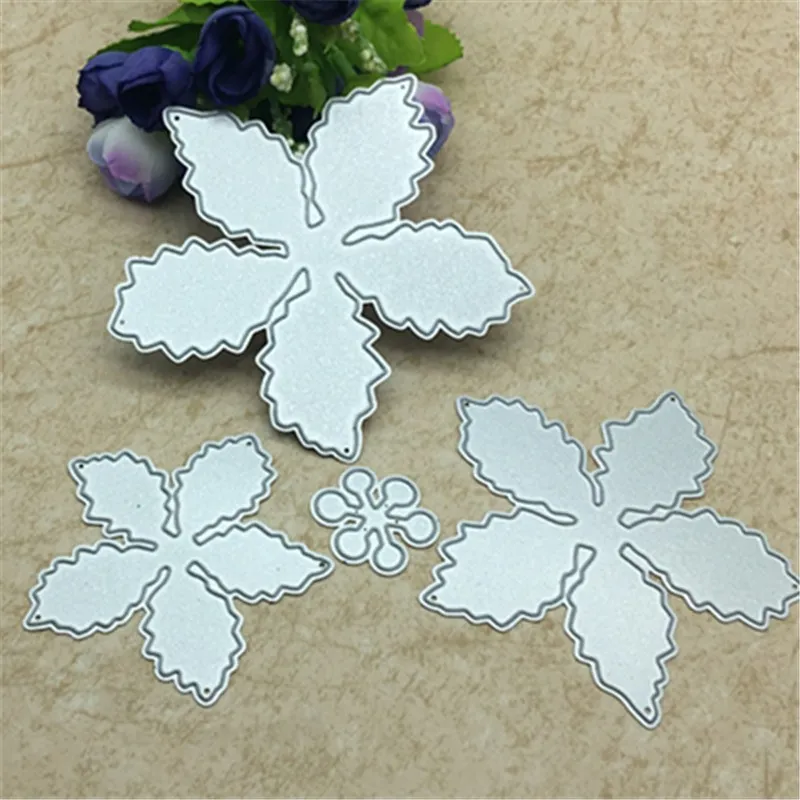 4Pcs Flowers Leaves Metal Cutting die keychain shaker Heart Paper Key Chain Scrapbook Paper Craft Card Punch Art Knife Cutter