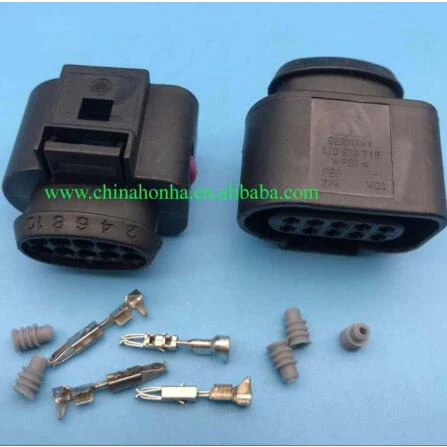 

Free shipping 10 Pin 1.5mm car waterproof connector with terminal auto electrical plug socket 1J0973715 1J0 973 715