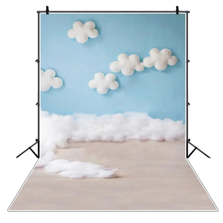 Baby Birthday Party Balloons Photography Backdrop With Floor Children Portrait Photographic Decor Background Photo Studio Custom