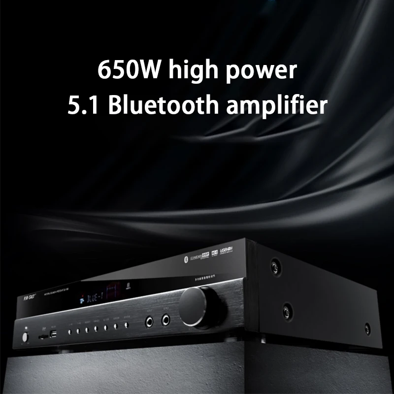 KYYSLB 500/650W 8-16ohm 220V 5.1 High-power Subwoofer Hifi Bluetooth Amplifier Stage Audio Karaoke Digital Fever Amplifier