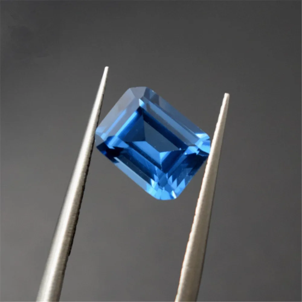 

Ocean Blue Spinel Rectangle Faceted Gemstone Emerald Cut Blue Spinel Gem Multiple Sizes to Choose C28L