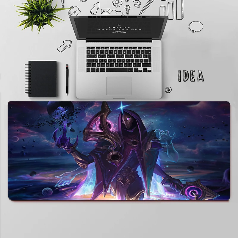 Liga das lendas samira jhin gaming mouse pad grande mouse pad gamer computador mouse tapete grande mousepad teclado tapete de mesa mause almofada