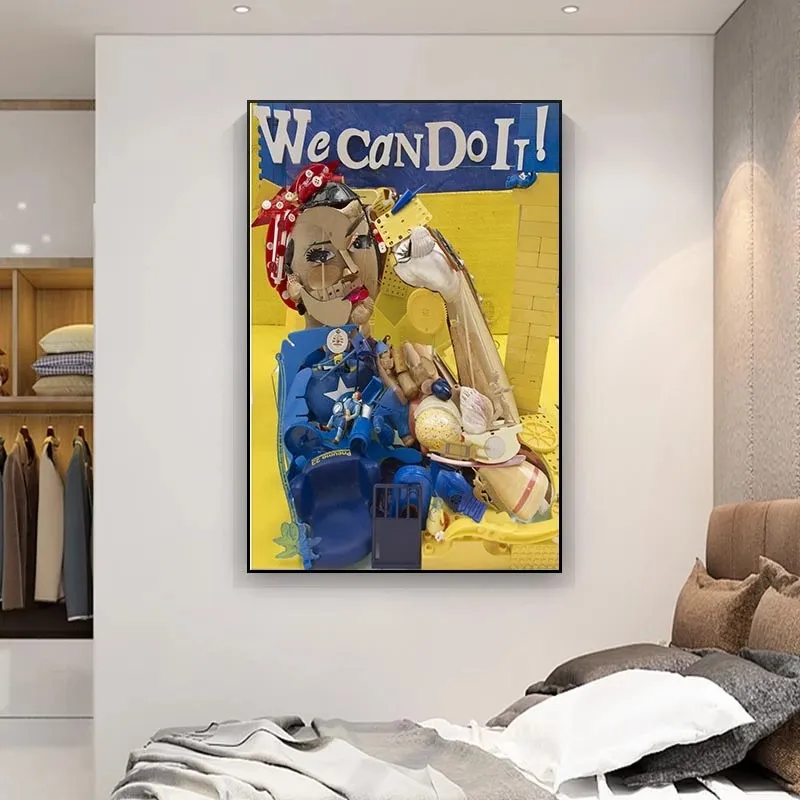 Bernard Pras We Can Do It Abstract Art Canvas Paintings Posters and Prints Portrait Paintings for Living Room Home Decor Cuadros