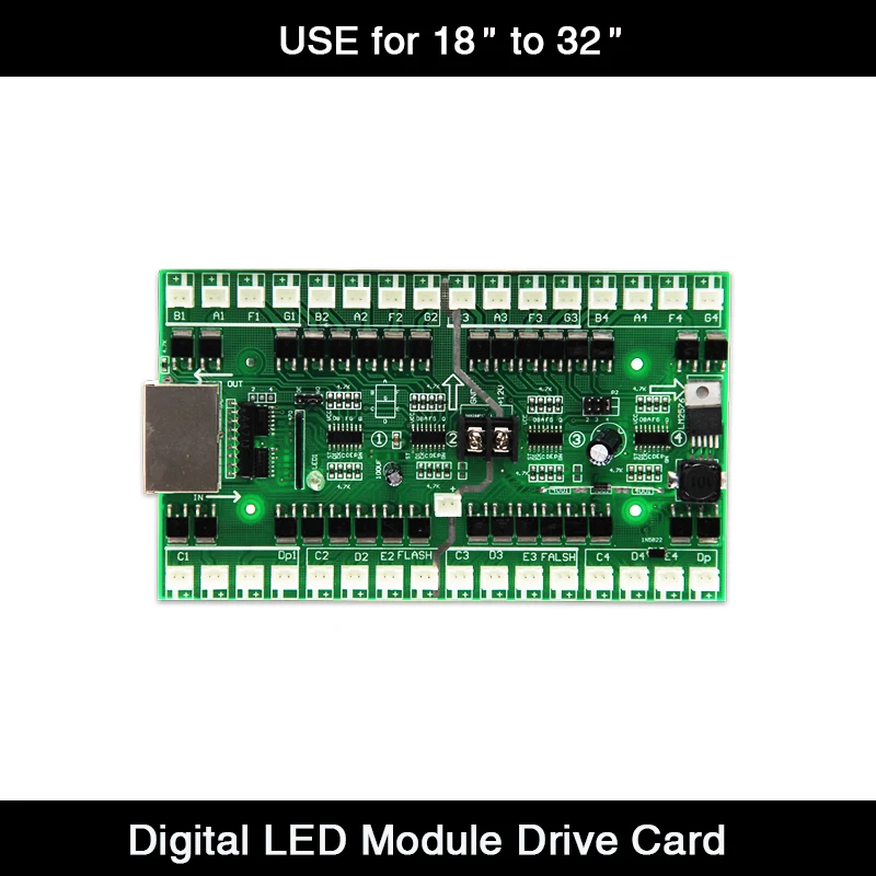 18 "polegadas a 32" polegadas DC-4/DC-5/DC-6 digital led módulo drive cartão conectar placa de mainboard para led digital gás preço sinal placa