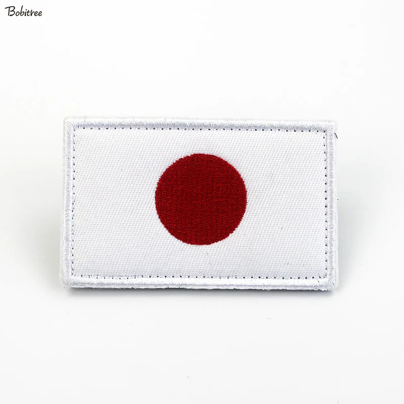 Japan Flag Patch with Hook Loop Japanese National Flag Banner Badge Armband Stickers For Backpack Cap Uniform Decoration