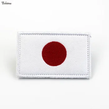Giappone Bandiera Patch con Gancio Loop Giapponese Bandiera Nazionale Bandiera Distintivo Bracciale Adesivi Per Cap Zaino Uniforme Della Decorazione