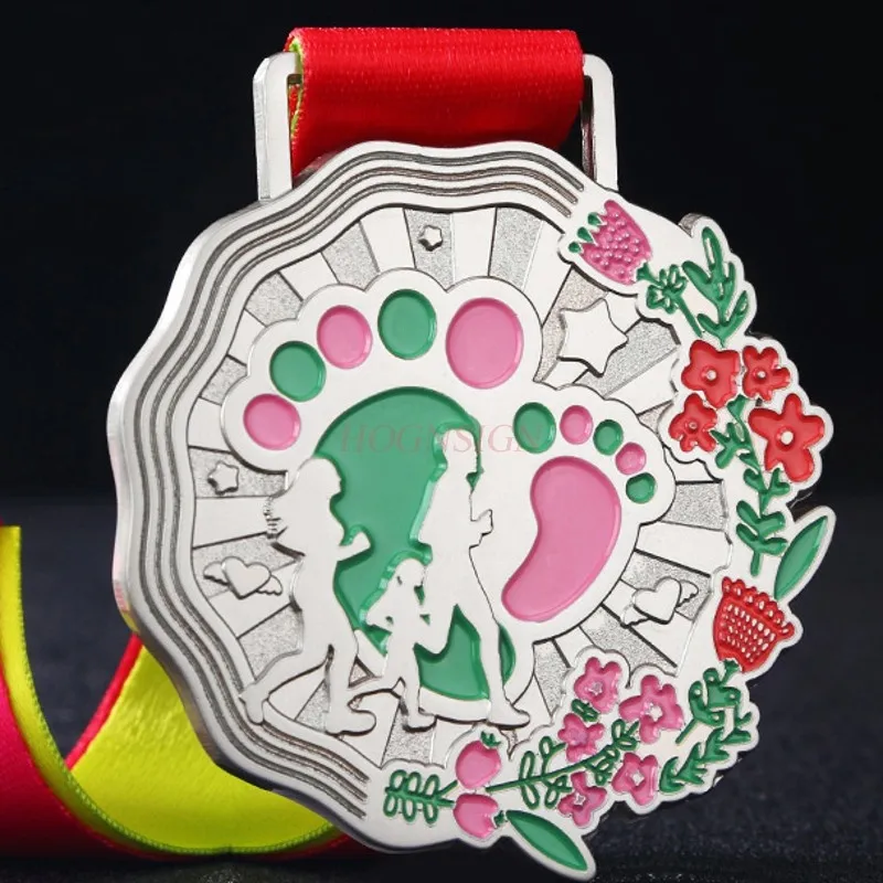 

Children's listing and production of kindergarten small medals and gold Medal Marathon Medal for Parent-Child Running Games