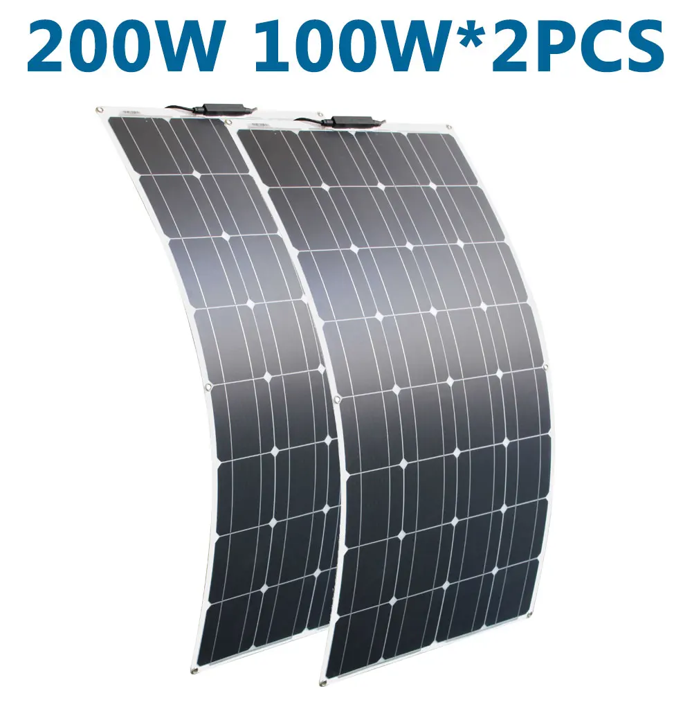 DGSUNLIGHT 100W 200W 12V Draagbaar Zonnepaneel Flexibel 18V 800W Paneelcellen Monokristallijn Silicium