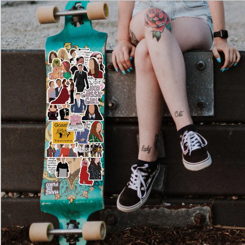 10/30/50pcs Gossip Girl Stickers Luggage School Student Diary Hand Ledger Motorcycle Stationery Mobile Phone Guitar Kids