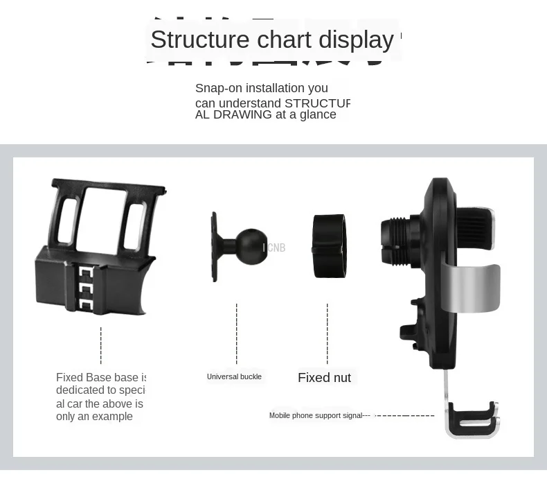 For Toyota RAV4 2019 2020 XA50 Special Buckle Mobile Phone Bracket Accessories